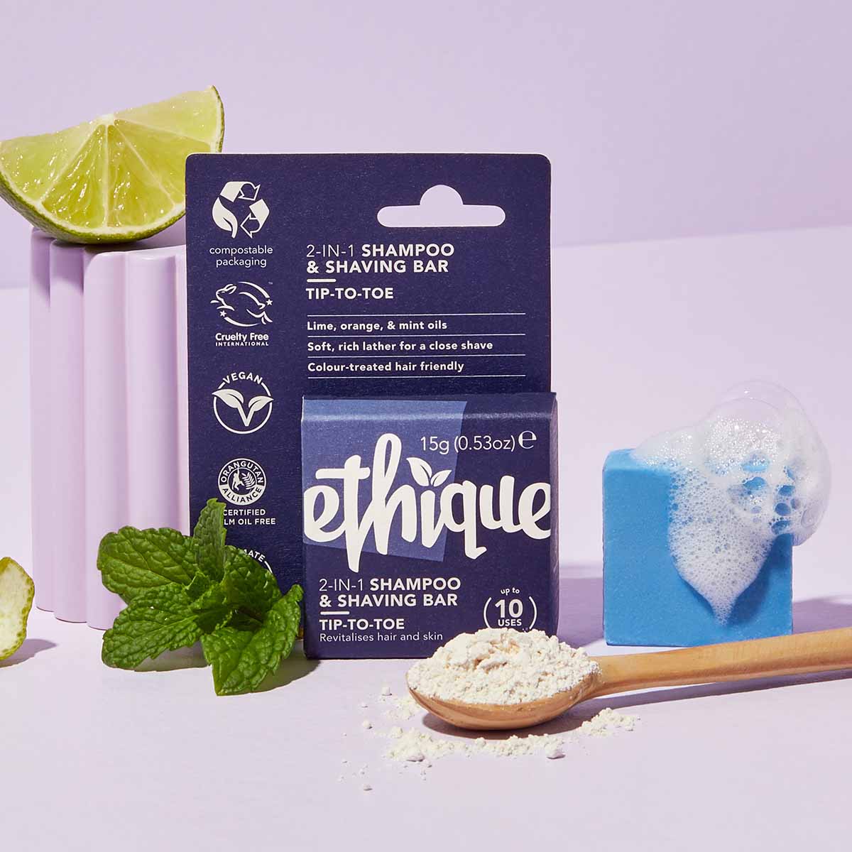 Tip-to-Toe 2-In-1 Solid Shampoo & Shaving Bar Mini