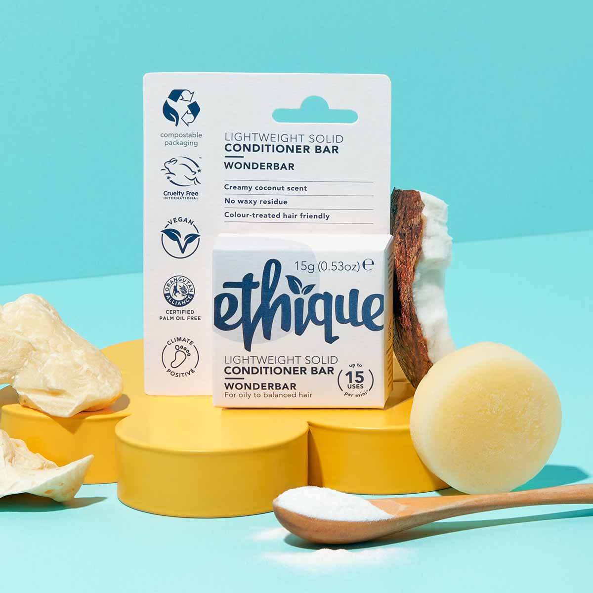 Lightweight Conditioner Bar Mini for Fine Hair: Wonderbar