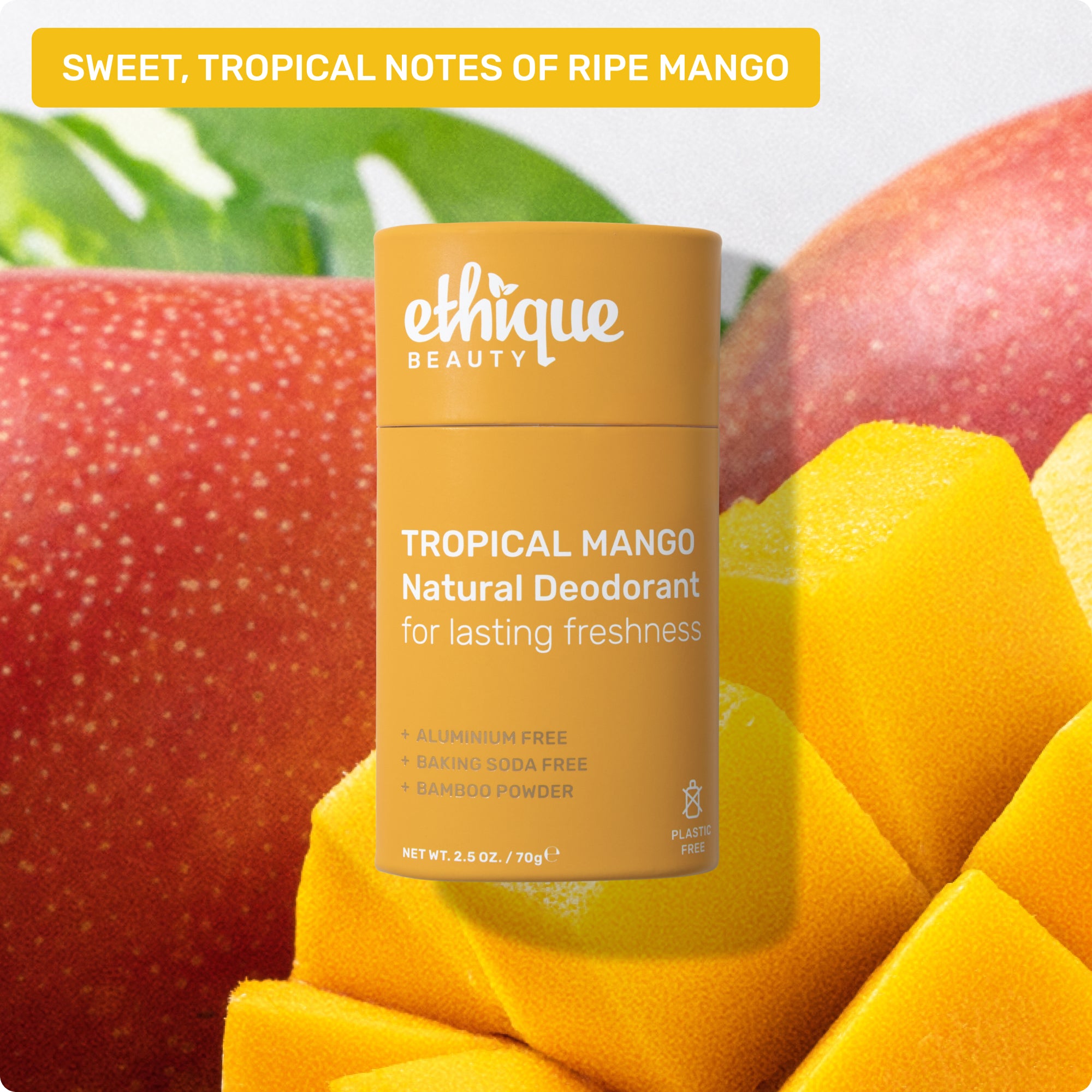 Scent: sweet, tropical notes of ripe mango