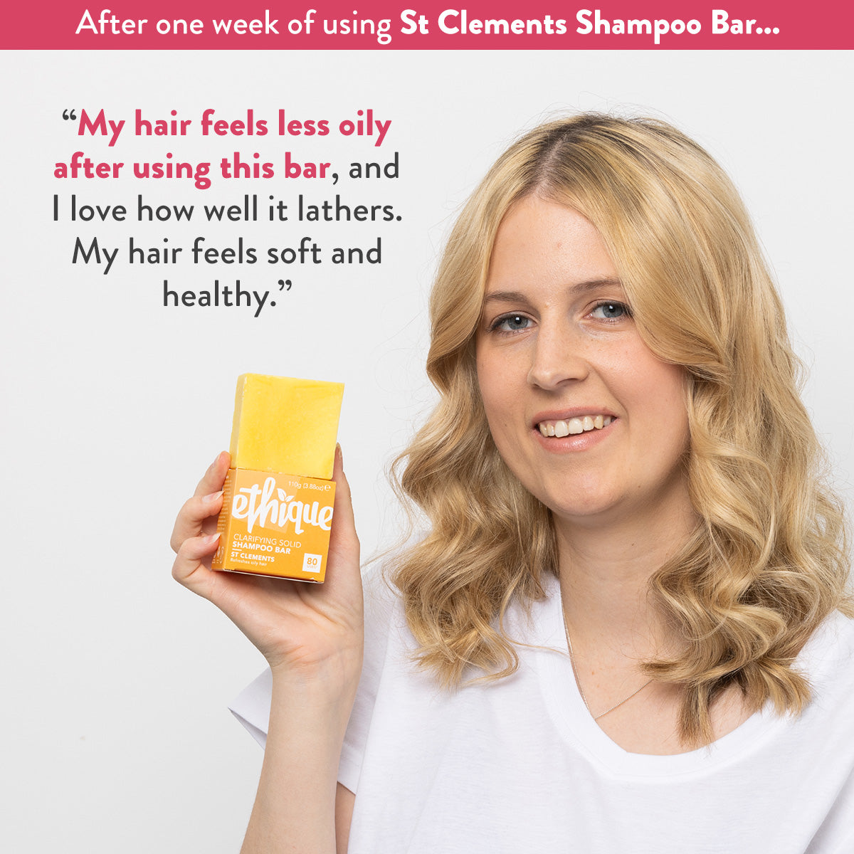 After one week of using St Clements Shampoo Bar