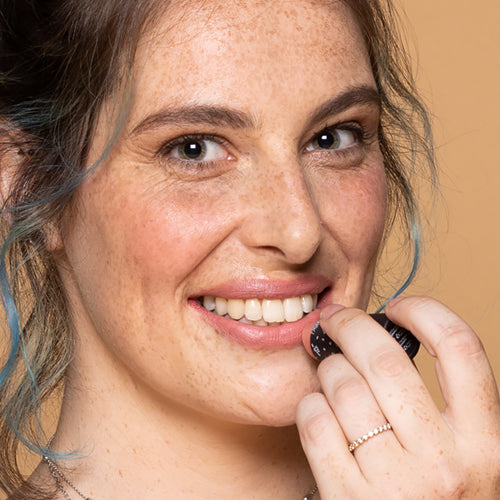 Mallow Lipstick in use