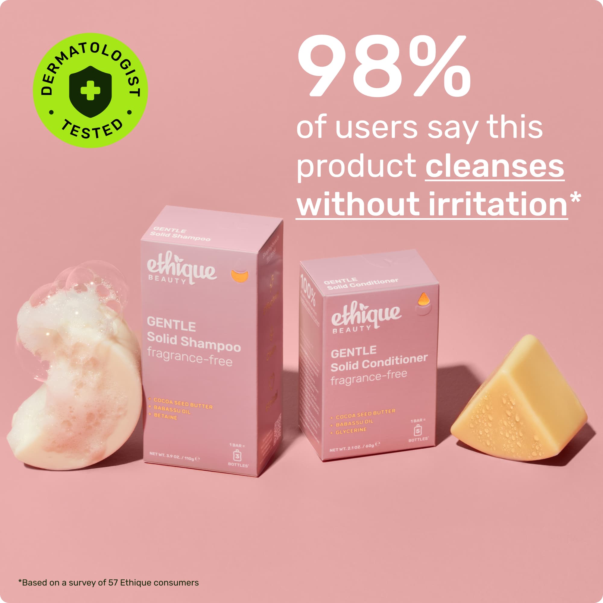 GENTLE Shampoo and Conditioner Bar Bundle