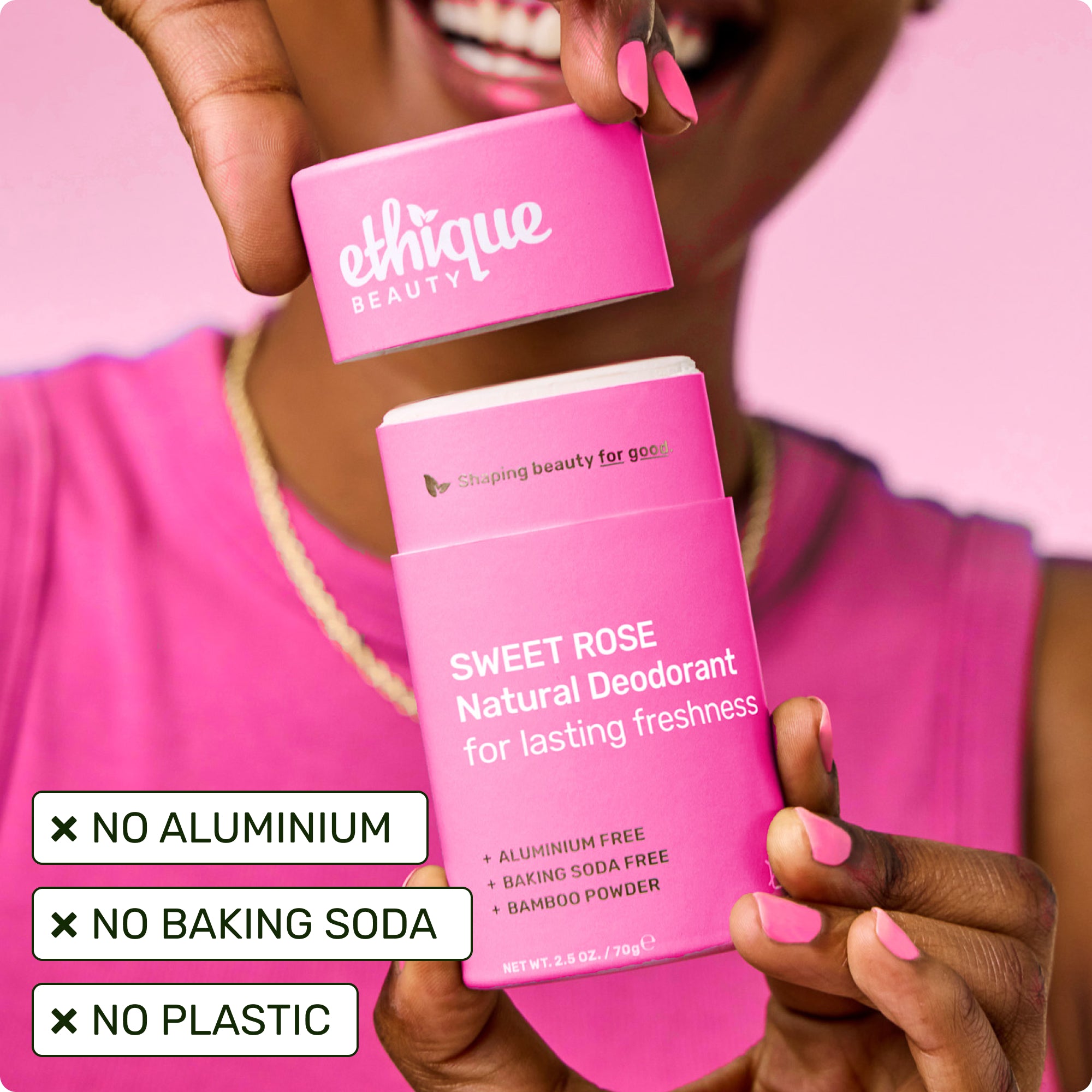 No aluminium, no baking soda, no plastic