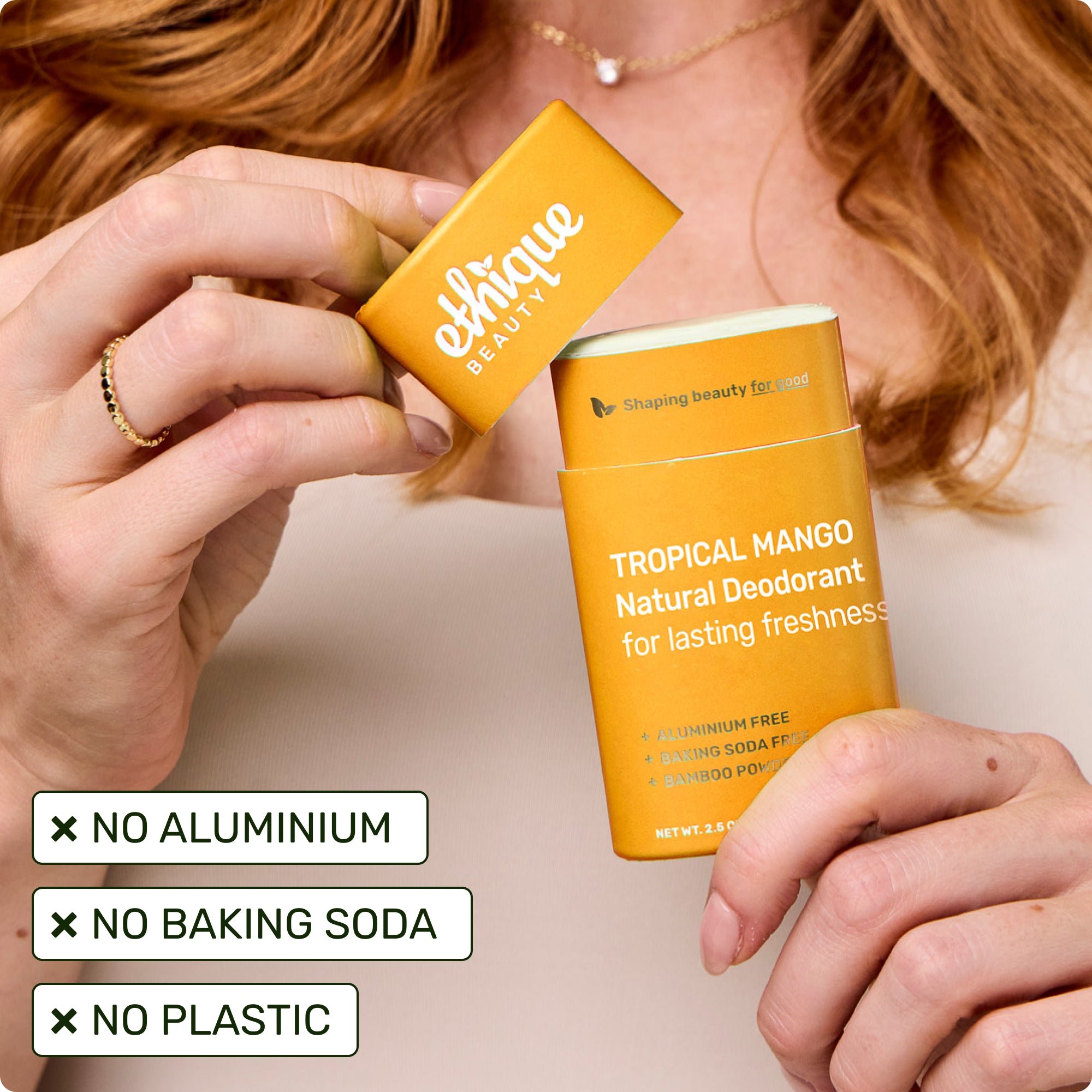 No aluminium, no baking soda, no plastic